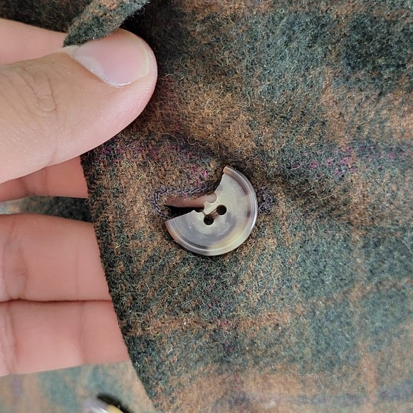 VTG J.Riggings Men's Tweed Flannel Sport Coat Blazer Two Button Plaid Wool 40R - Picture 12 of 16